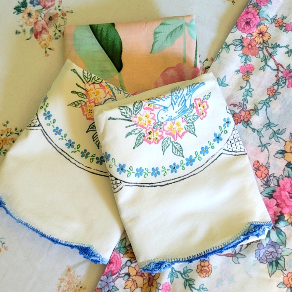 VINTAGE Full/Double Sz 5pc Bedding Curation - Picture 12 of 16